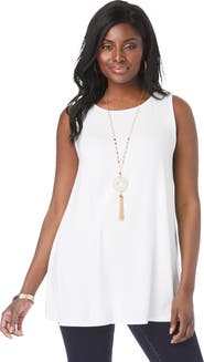 Jessica London Stretch Knit Sleeveless Swing Tunic