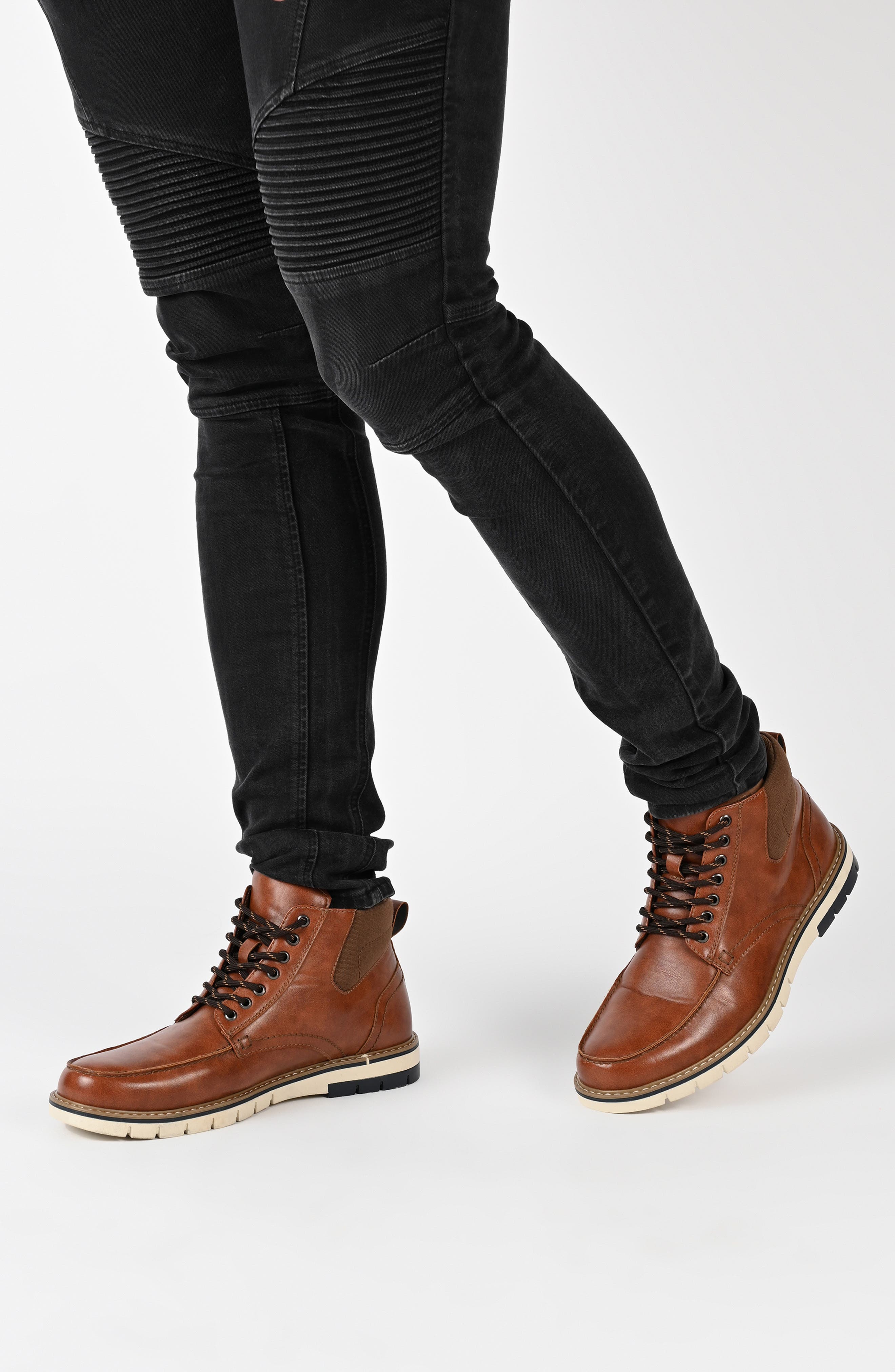 VANCE CO Dalvin Lace-Up Boot, Alternate, color, Black