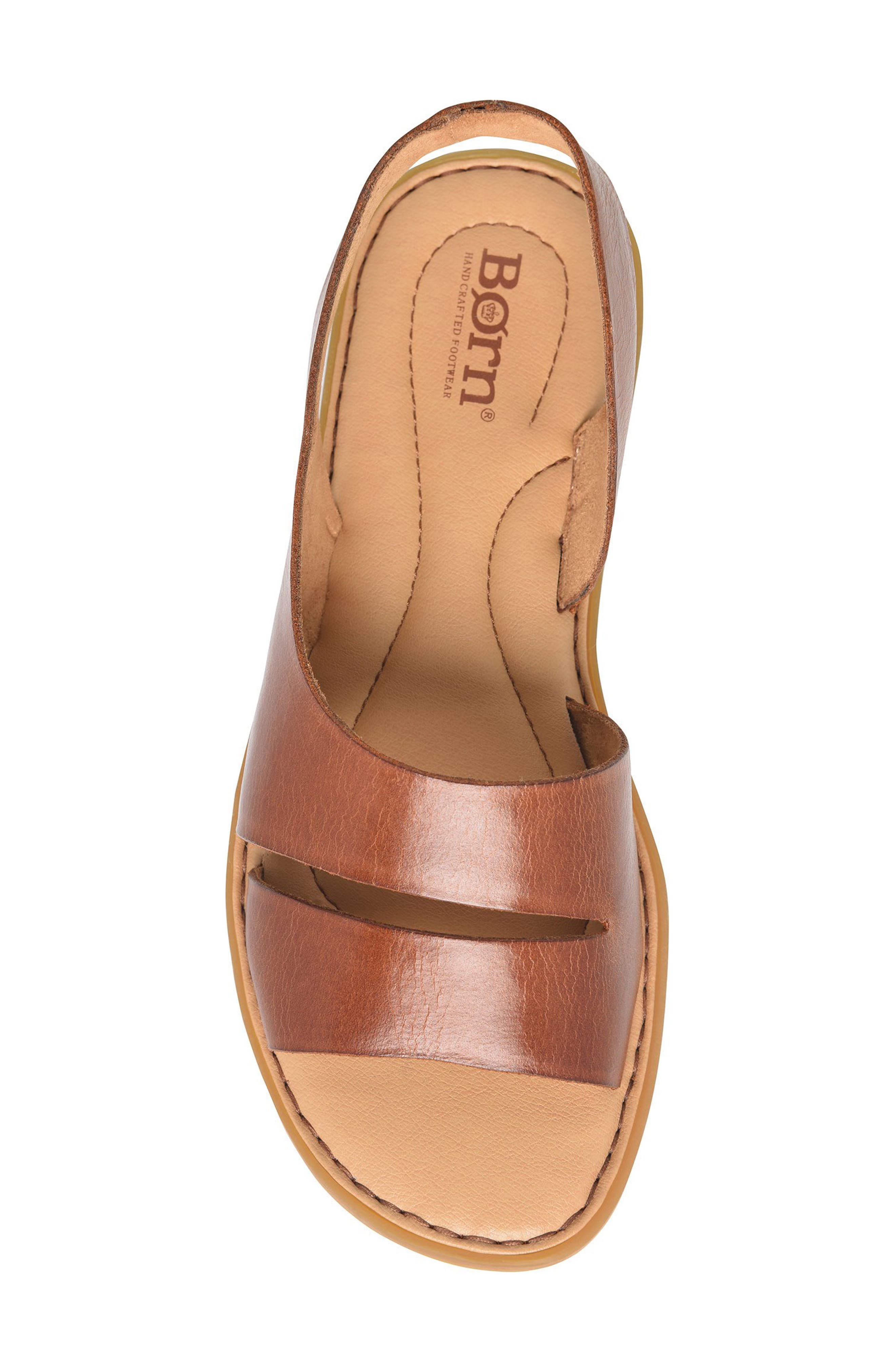 Meri Slingback Sandal, Alternate, color, BROWN LEATHER