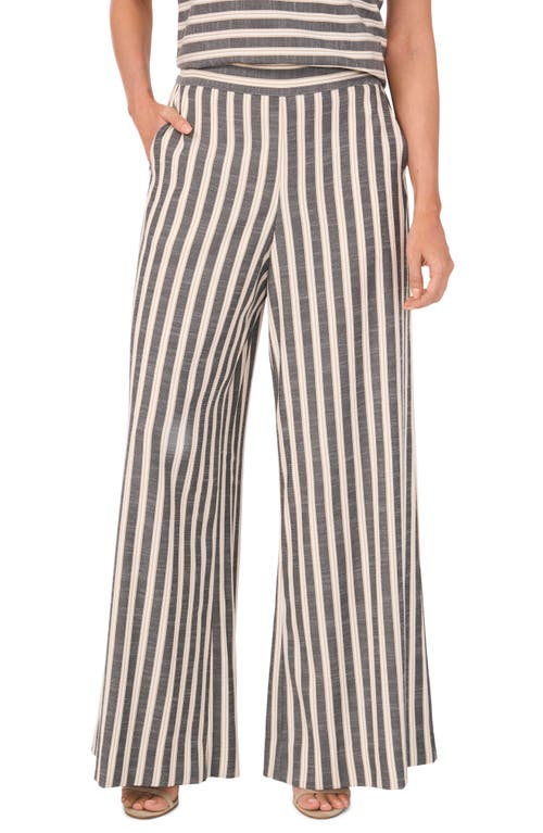 Shop Vince Camuto Stripe Wide Leg Pants In New Ivory
