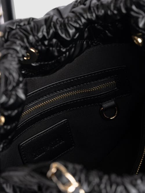 Saint + Sofia Camilla Drawstring Tote Bag In Black
