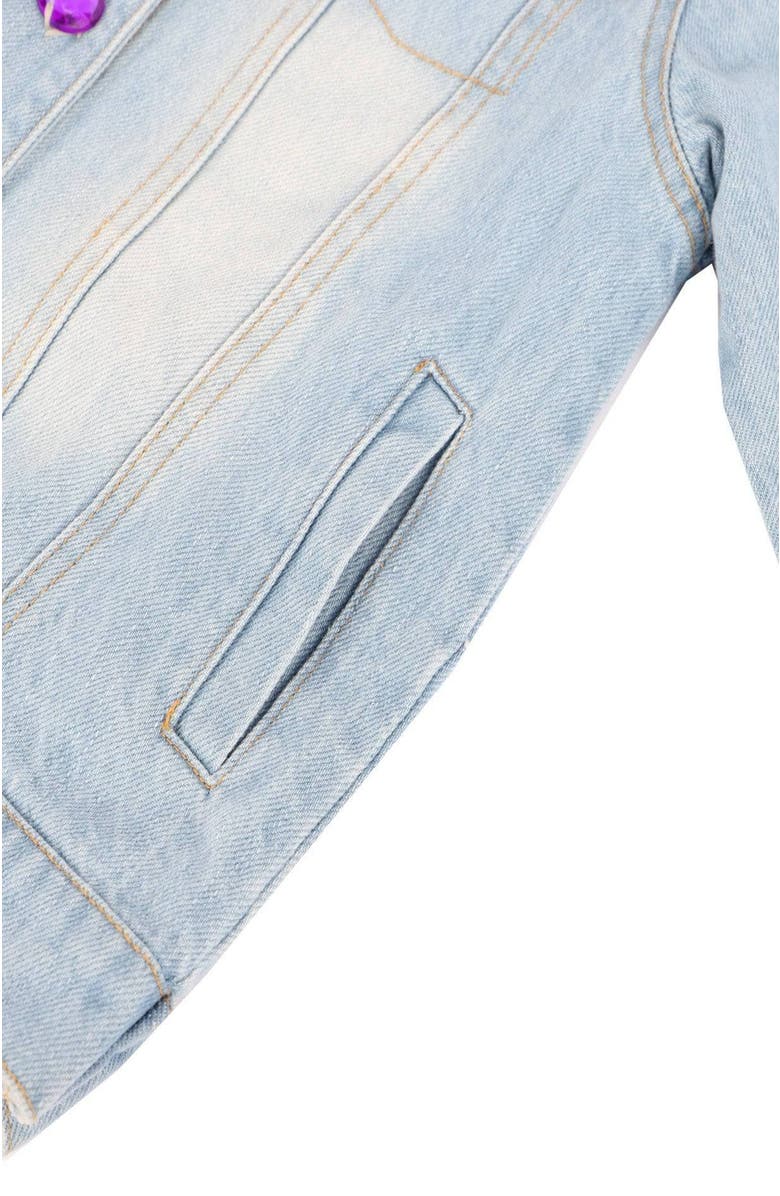 Lola + The Boys Crystal Rain Denim Jacket, Alternate, color, Light Blue