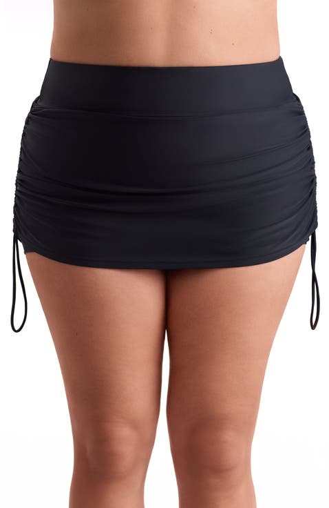 Side Zipper Pocket Swim Skort