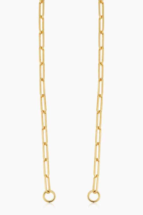 Oradina 14k Gold Venice Link Split Necklace In Yellow Gold