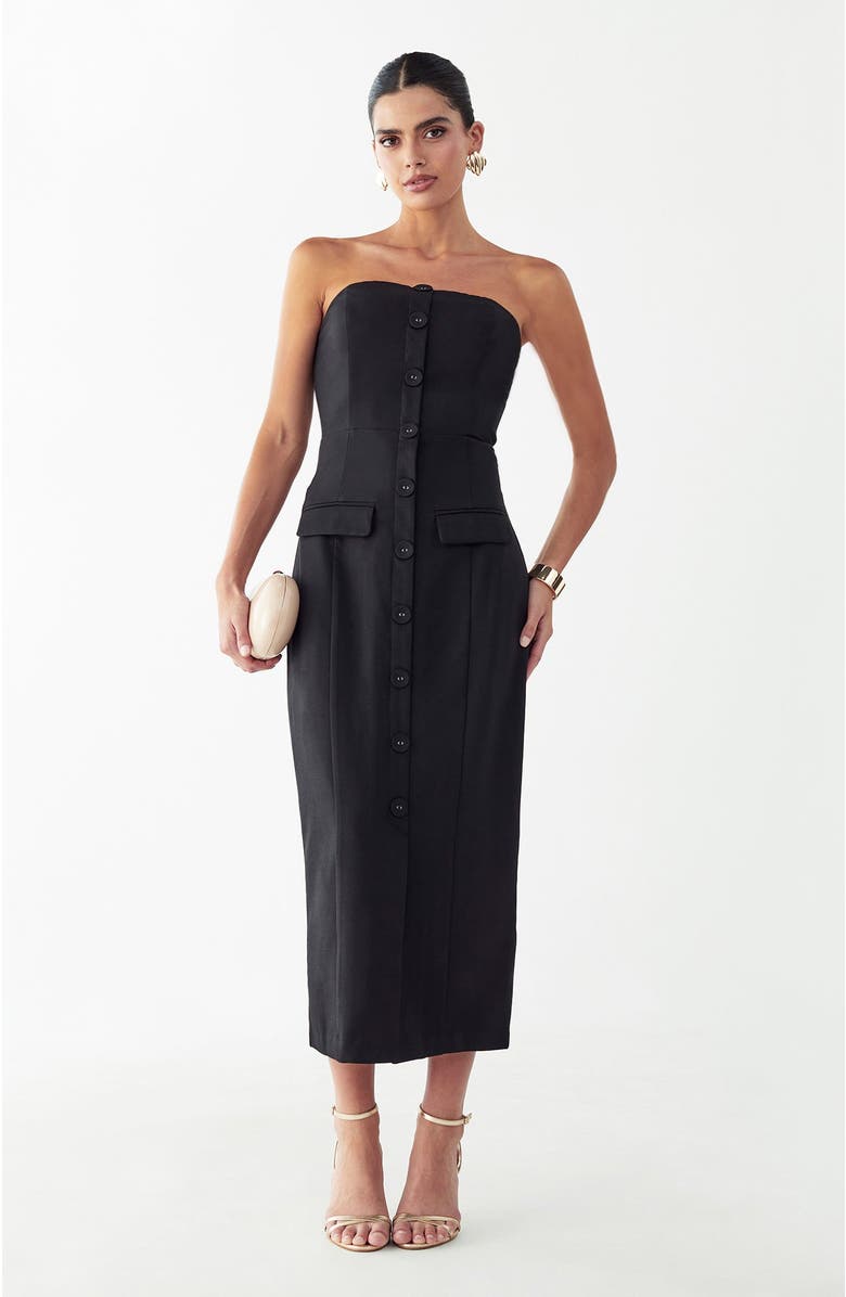 WILLA Vale Midi Dress, Main, color, Black