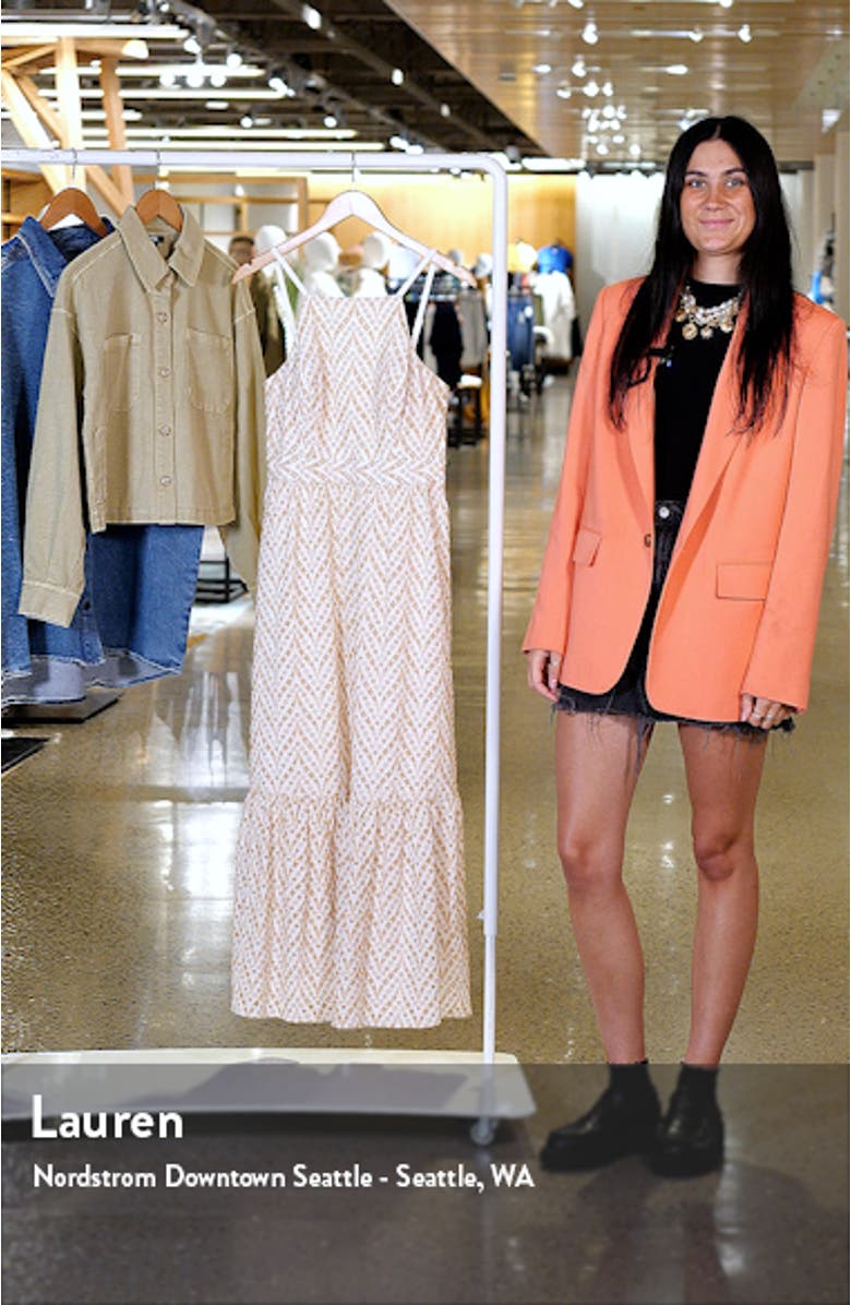 Charlese Eyelet Tiered Cotton Maxi Dress, sales video thumbnail