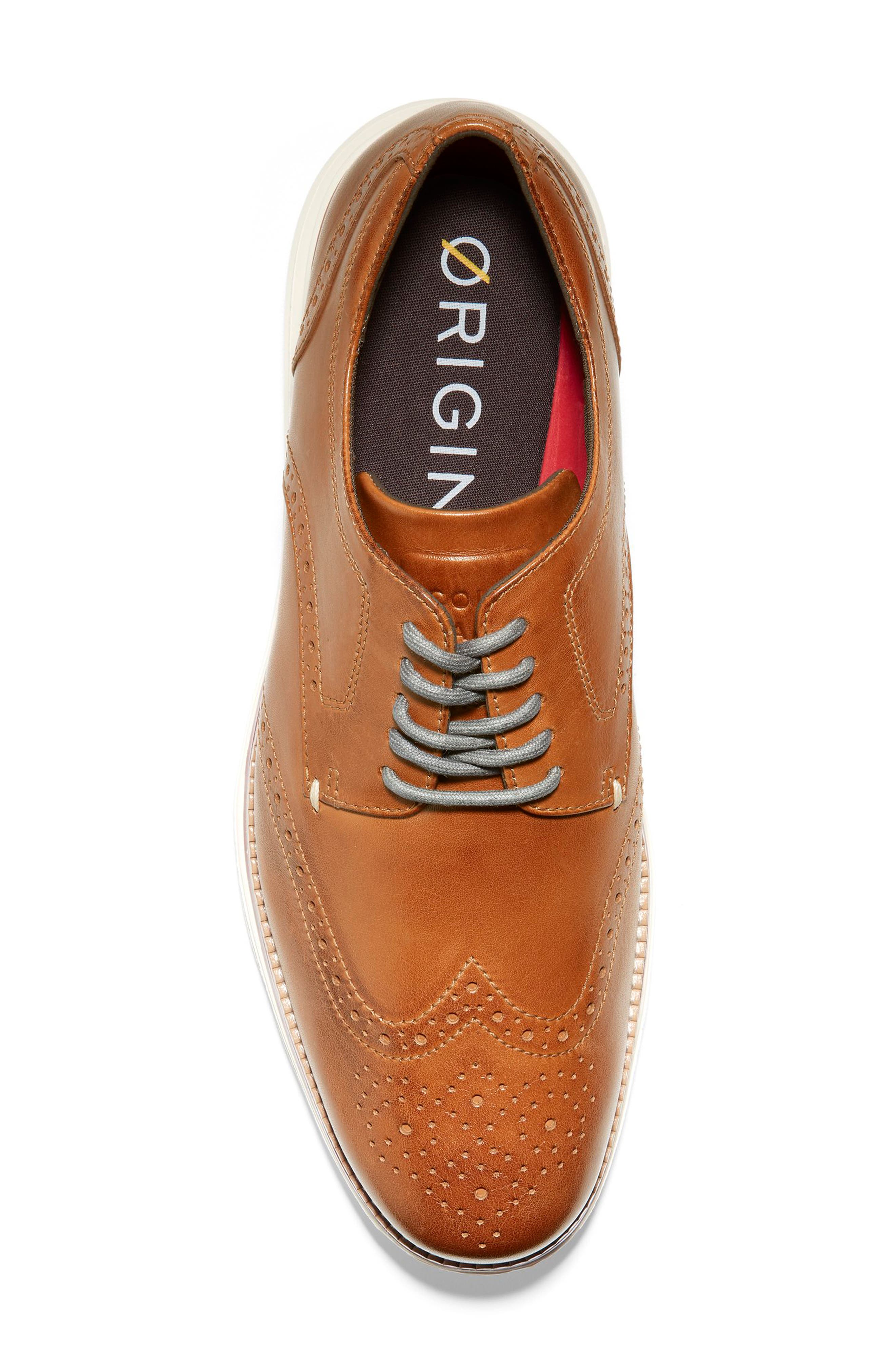 Cole Haan Original Grand Energy Meridian Short Wingtip Derby, Alternate, color, British Tan Full Grain