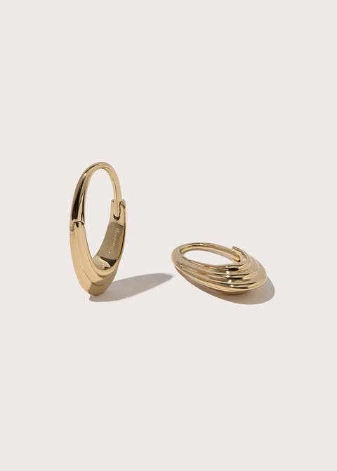 Roscida Ridged Hoop Earrings
