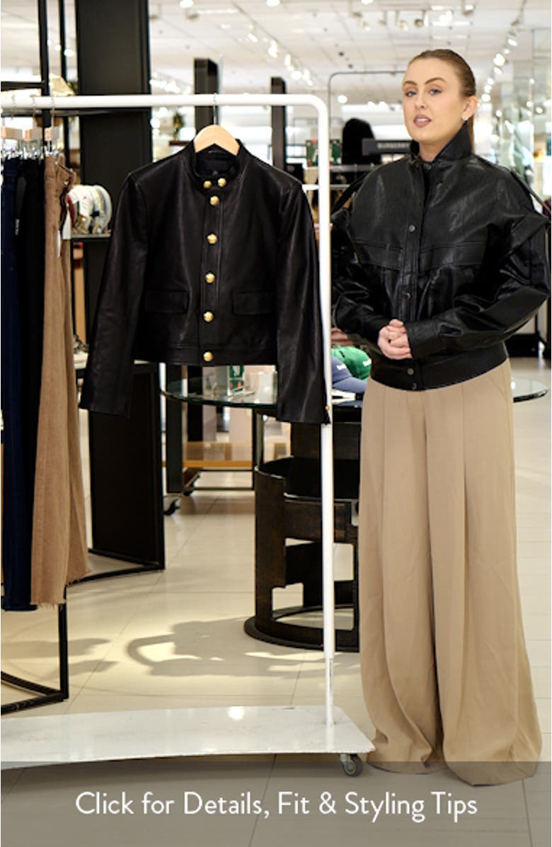 Hadley Crop Leather Jacket, sales video thumbnail