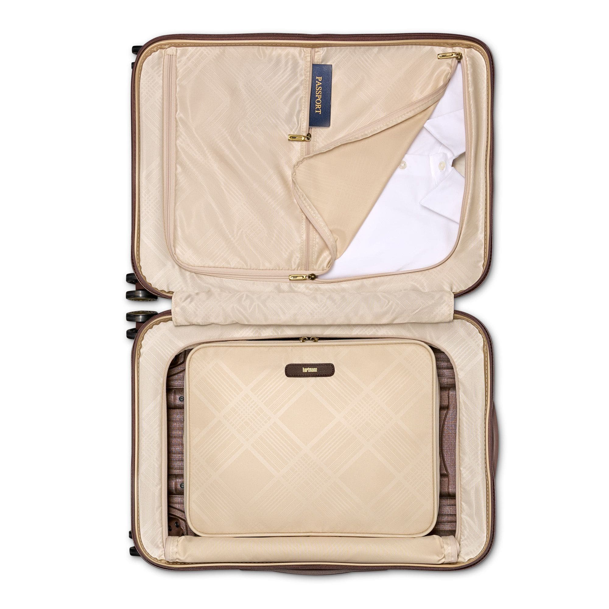 Hartmann Tweed CURV Hardside Extended Journey Spinner 29', Alternate, color, Tweed/Natural Leather