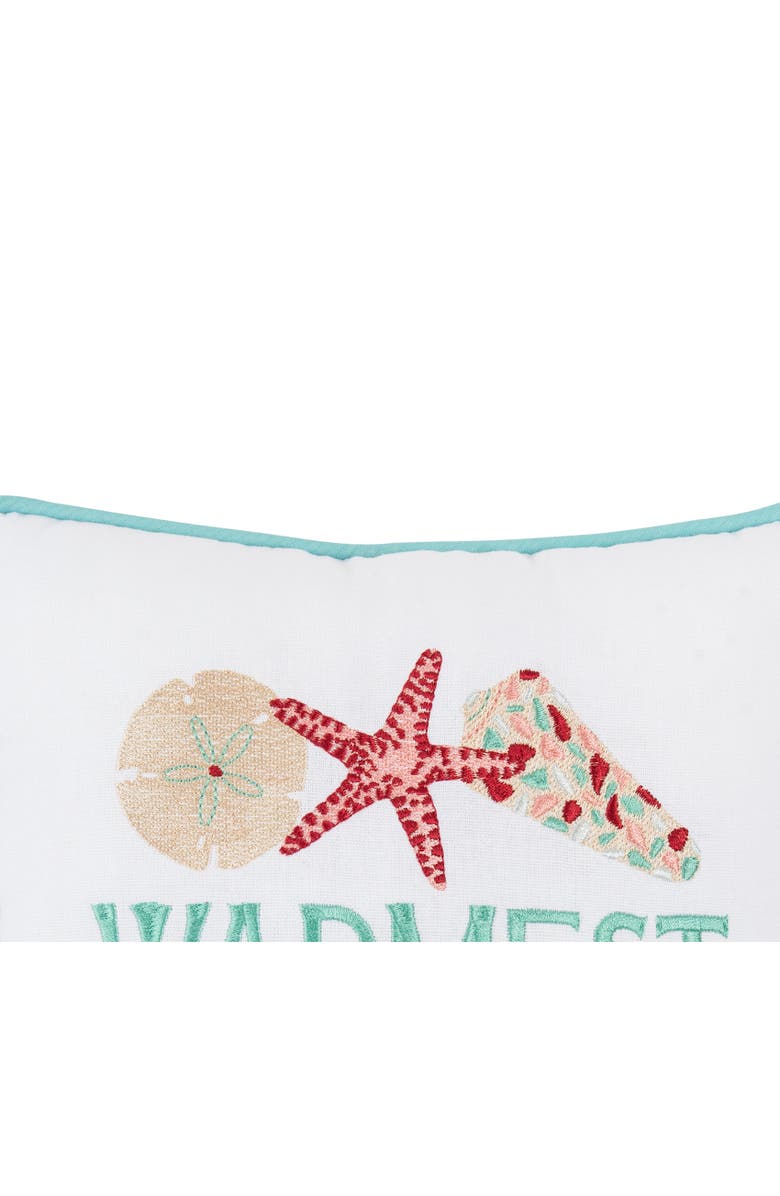 C&F Home Warmest Wishes Small Christmas Accent Pillow, 10" x 10", Alternate, color, Blue