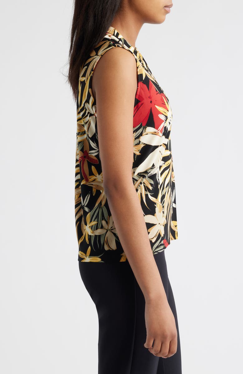 Anne Klein Printed Triple Pleat Sleeveless Top, Alternate, color, 
