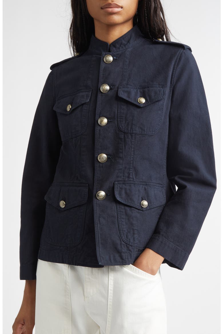 Raymond Military Cotton Jacket, Alternate, color, MIDNIGHT