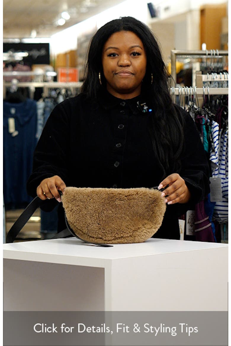 Half Moon Genuine Shearling Crossbody video