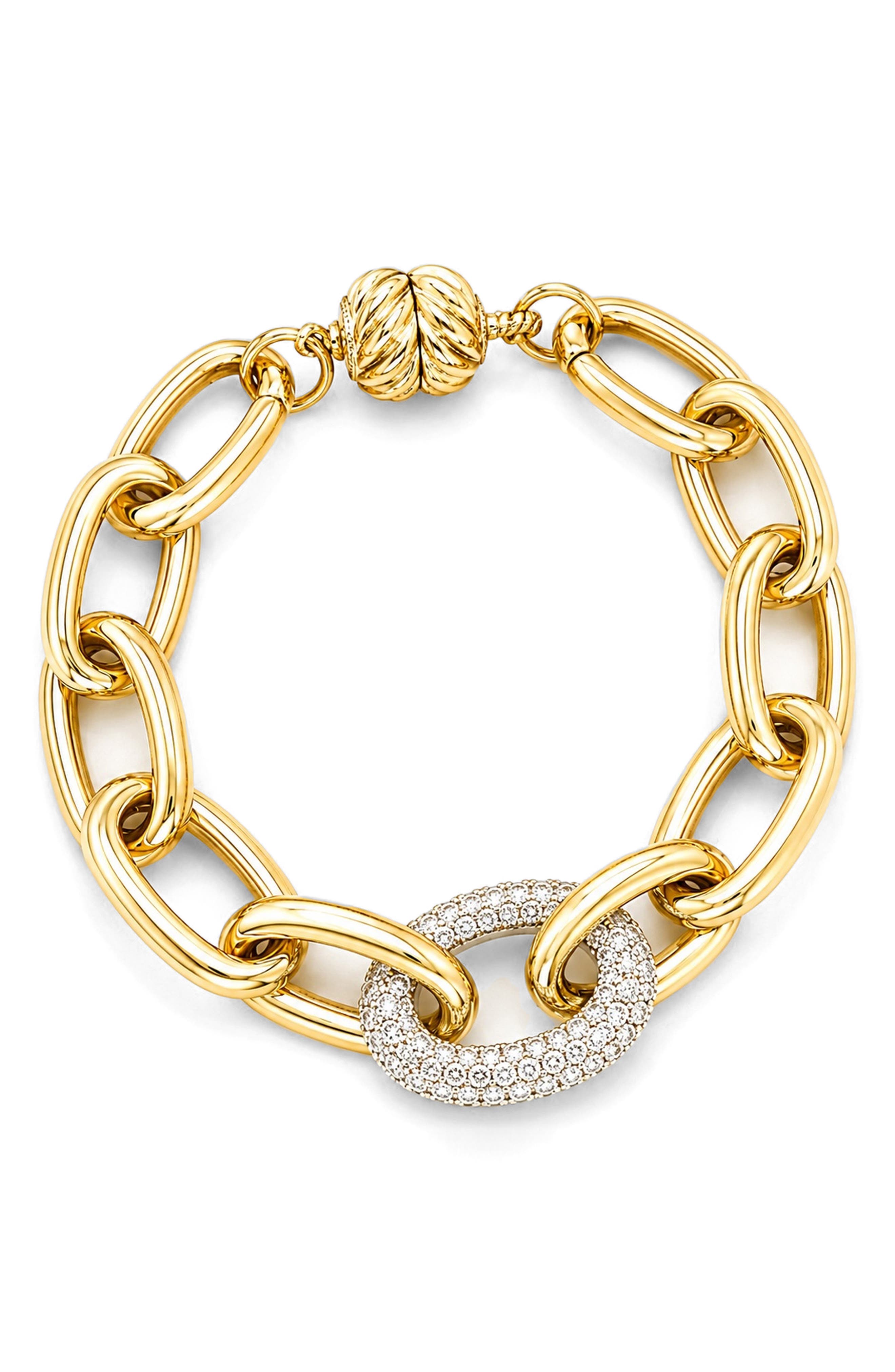 Cubic Zirconia Pavé Link Bracelet
