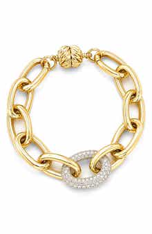 Cubic Zirconia Pavé Link Bracelet