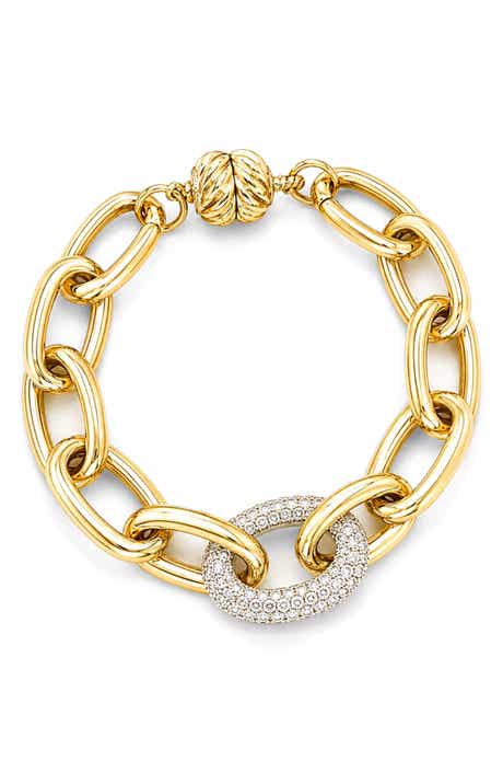 Cubic Zirconia Pavé Link Bracelet