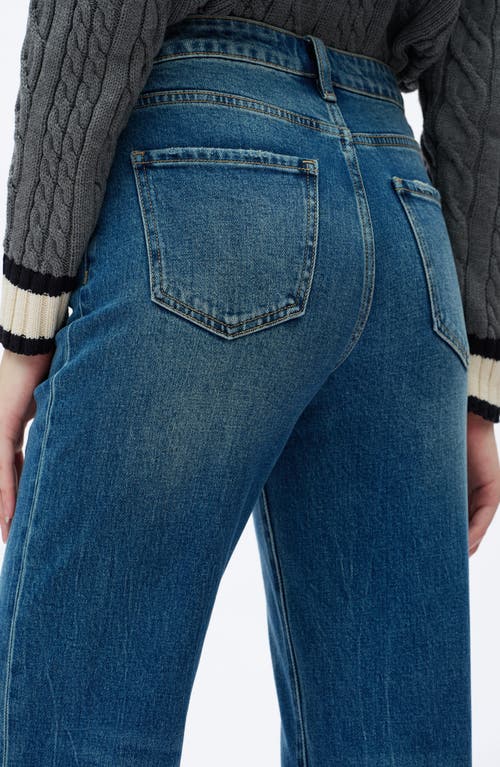 Bayeas High Waist Relaxed Straight Leg Jeans In Blue