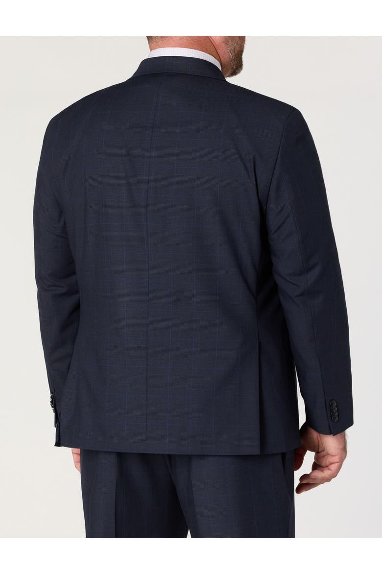 Big & Tall Houndstooth Windowpane Suit Jacket, Alternate, color, BLUE