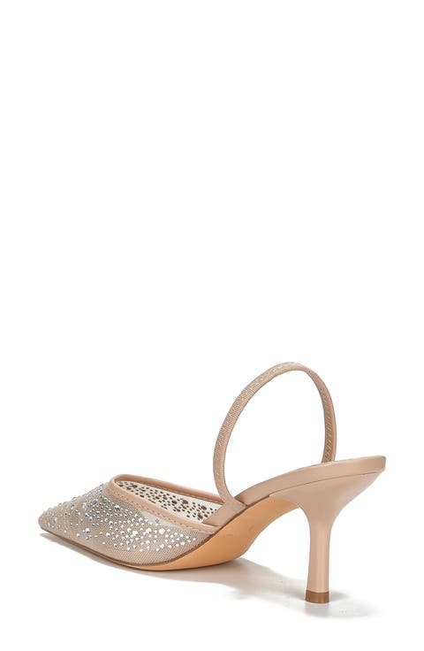 Cara Rhinestone Mesh Pump