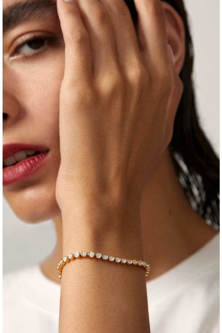 Diamond Essential Tennis Bracelet, Alternate, color, YELLOW GOLD