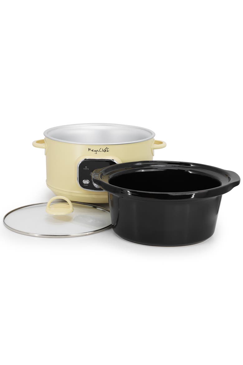 3.7 Quart Electric Slow Cooker, Alternate, color, White