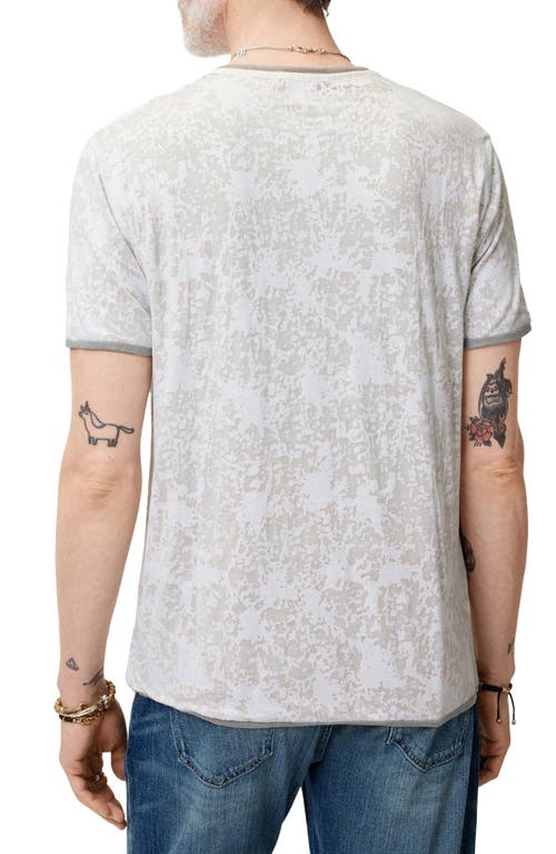 John Varvatos Reyes Reversible Burnout T-shirt In White