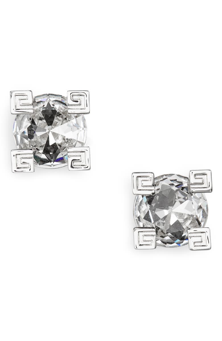 Givenchy 4G Prong Crystal Stud Earrings, Main, color,