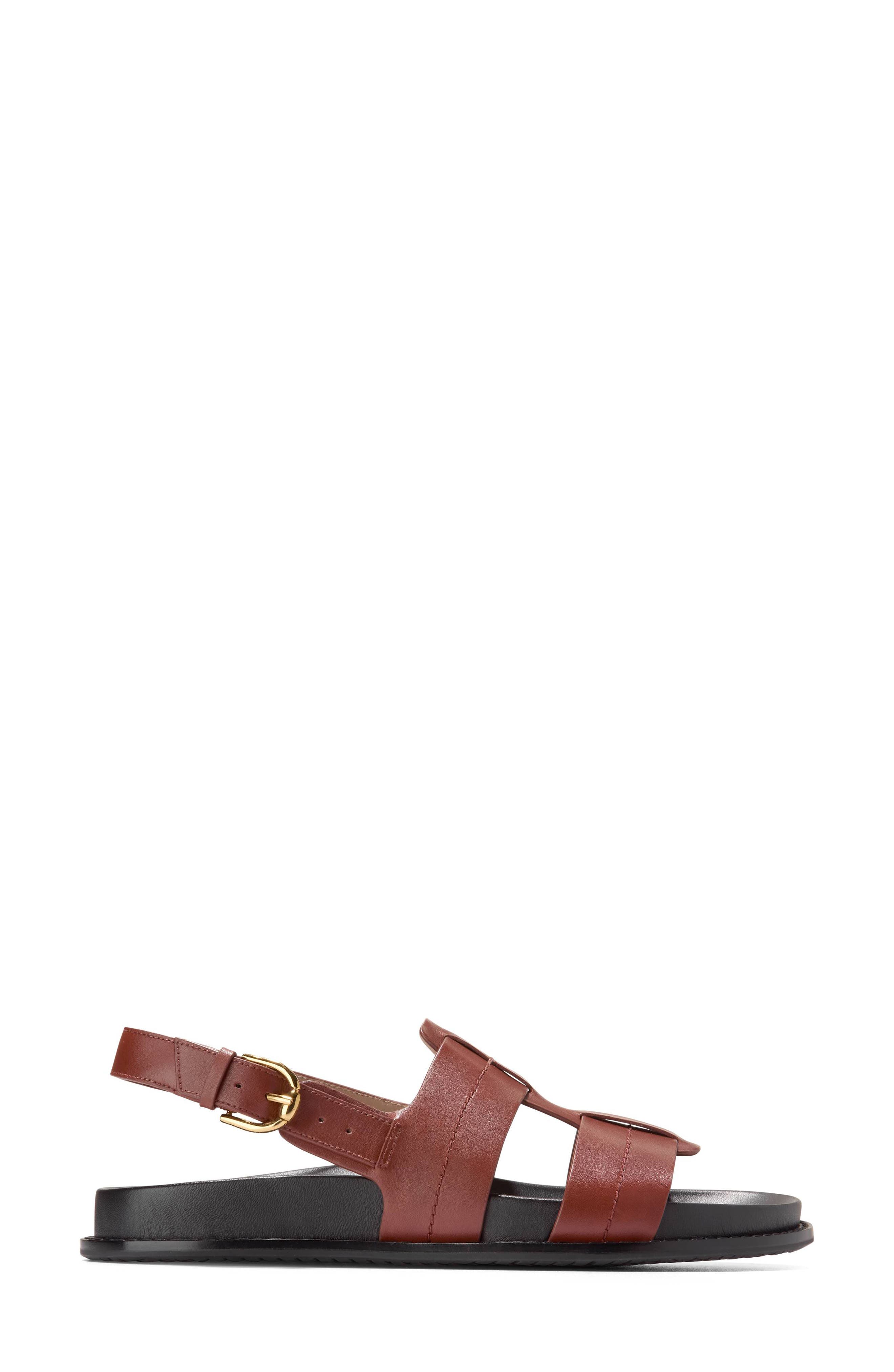 Marlee Slingback Fisherman Sandal, Alternate, color, DARK CUOIO LEATHER
