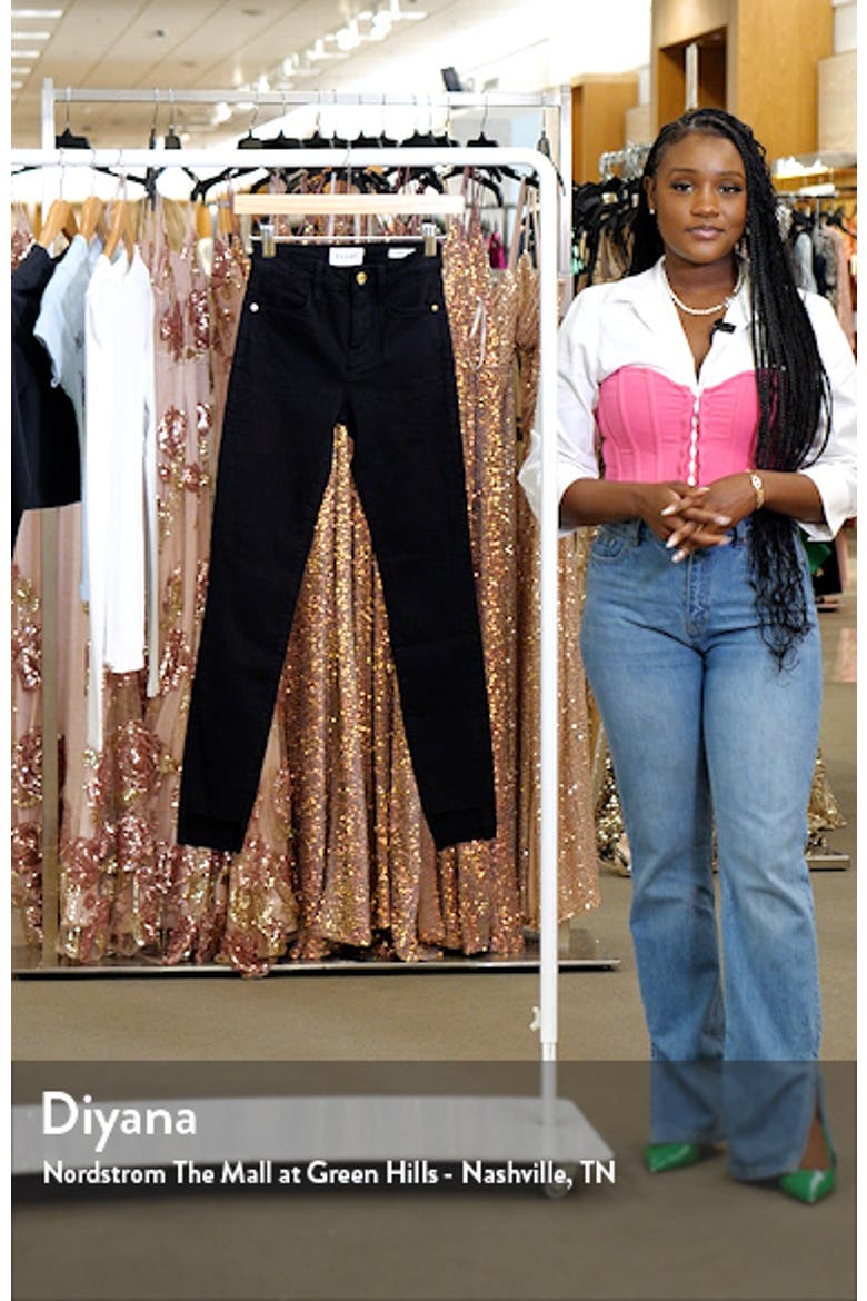 Le High Skinny Ripped Raw Hem Ankle Jeans video