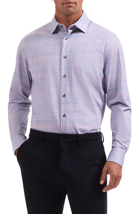 James OoohCotton® Abstract Check Button-Up Shirt