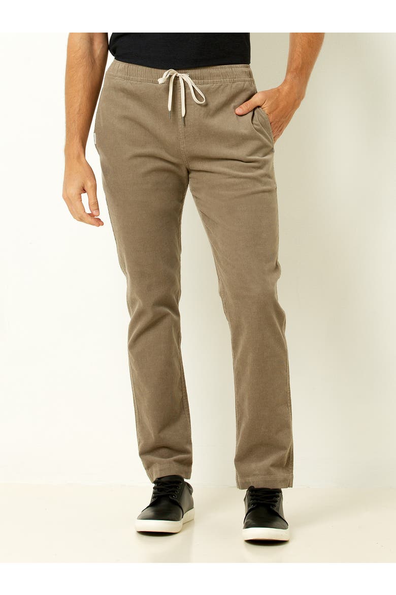 Drawstring Corduroy Pants, Main, color, Tan