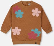 Deux par Deux Quilted Tunic with Flowers