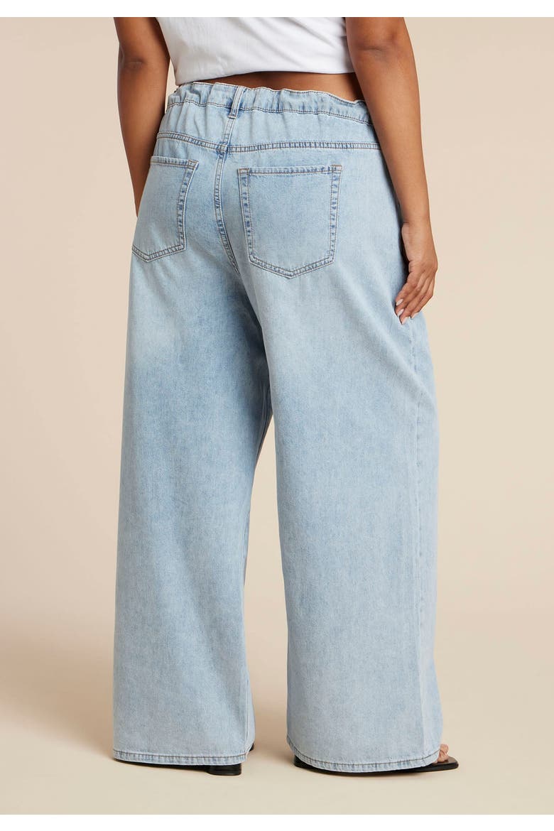 Drawstring Waist Lightweight Jean, Alternate, color, LIGHT WASH
