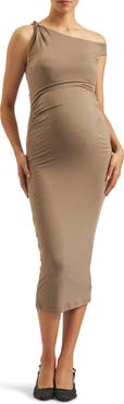 Ripe Maternity Luxe Knit Off Shoulder Dress