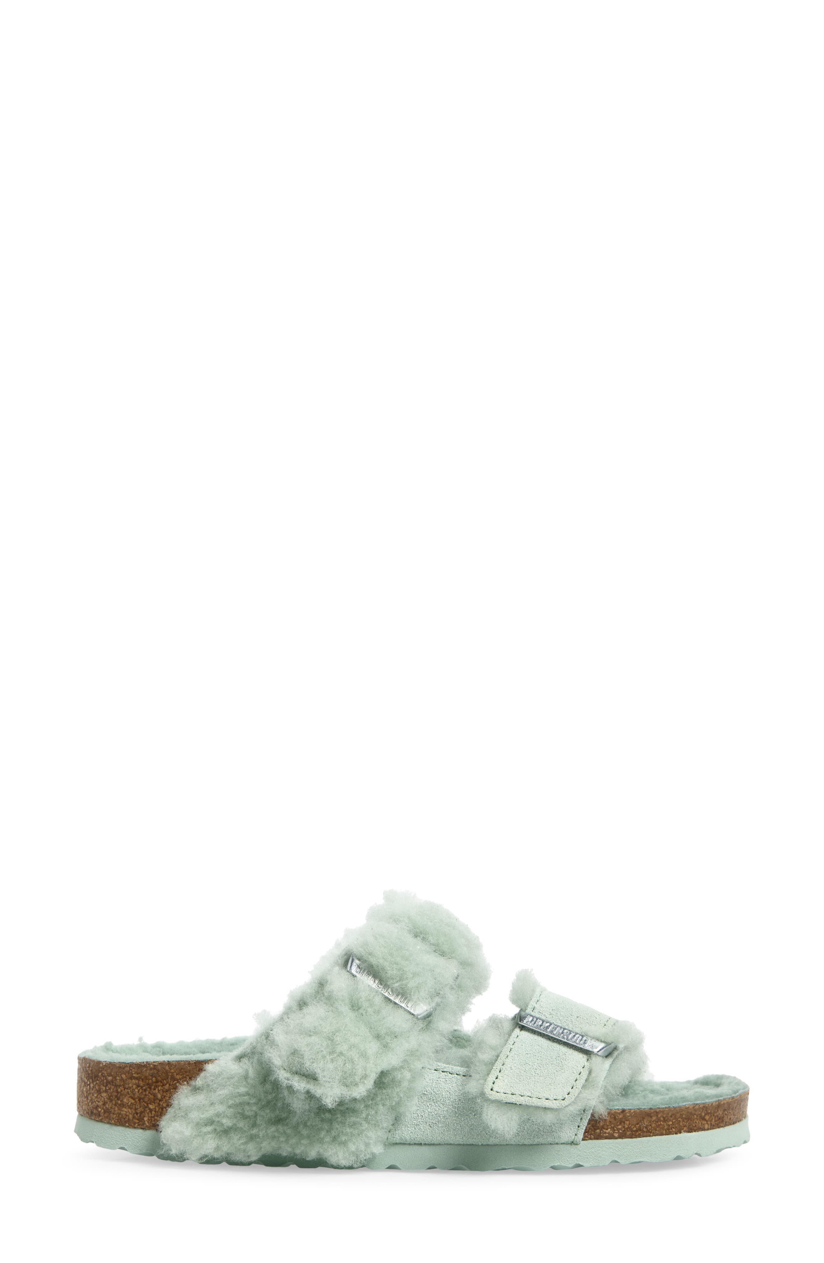 Arizona Genuine Teddy Shearling Lined Slide Sandal, Alternate, color, MATCHA/ MATCHA
