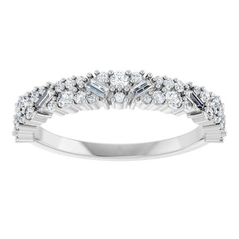 3/8 Ct Natural Diamond Band In 14k Gold