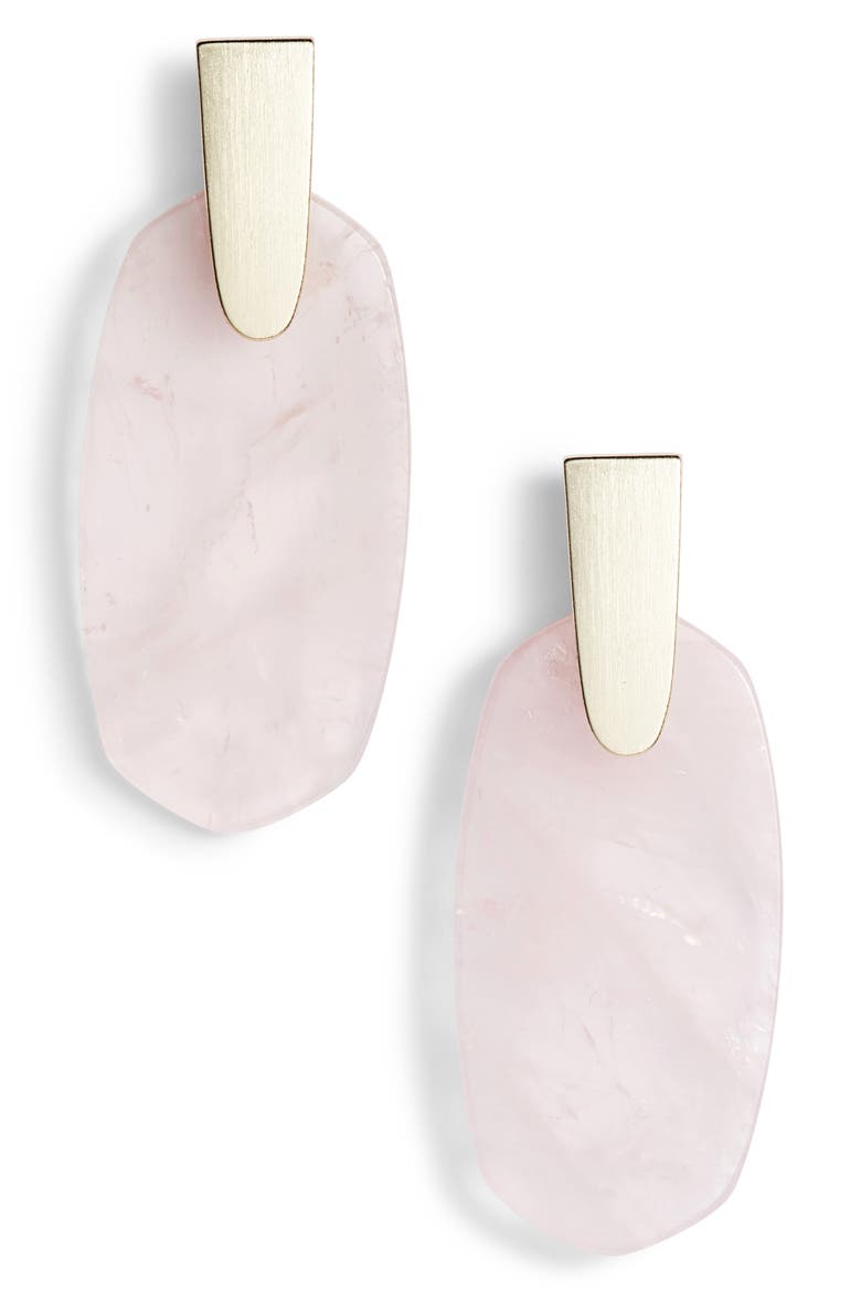 Aragon Drop Earrings, Main, color, ROSE/ GOLD
