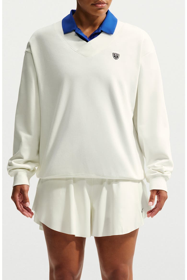 Fairway V-Neck Long Sleeve Top, Main, color, SAIL/ WHITE