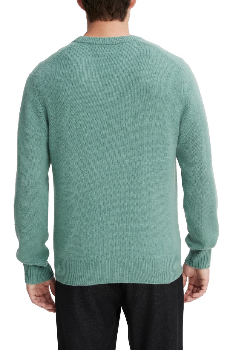 Cashmere V-Neck Sweater, Alternate, color, MINERAL GREEN