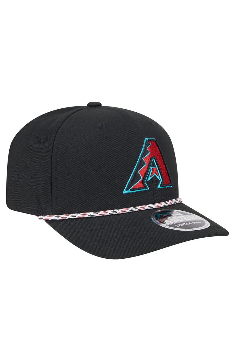 New Era Men's New Era Black Arizona Diamondbacks Multi-Rope 9SEVENTY Stretch-Snap Hat, Alternate, color, Black