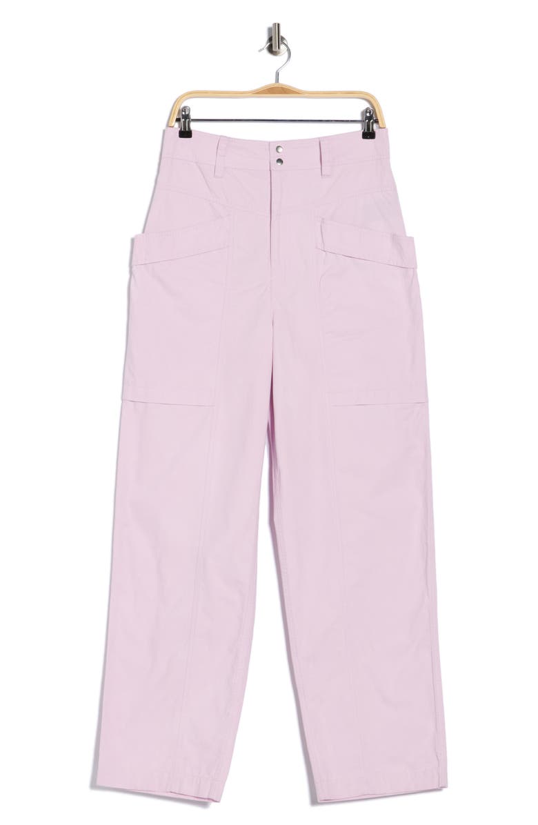 Isabel Marant Étoile Ruby Patch Pocket Straight Leg Pants, Alternate, color, Lilac