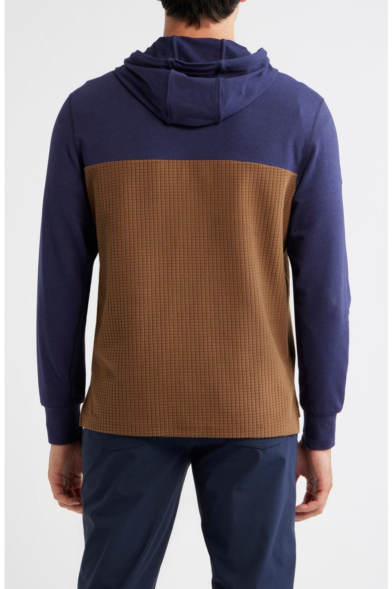 Waffle Panel Hoodie, Alternate, color, NAVY