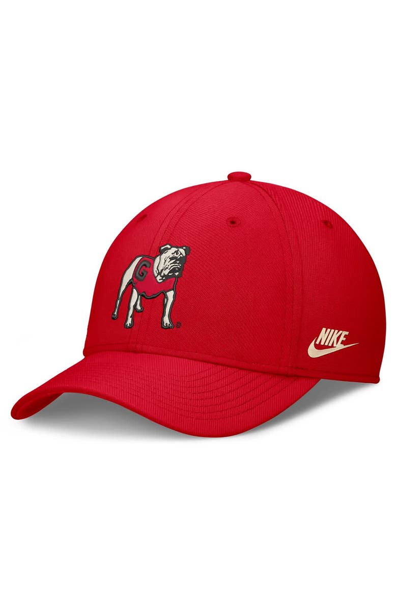 Nike Men's Nike  Red Georgia Bulldogs Dri-FIT Vintage Rise Swooshflex Flex Hat, Main, color, Red