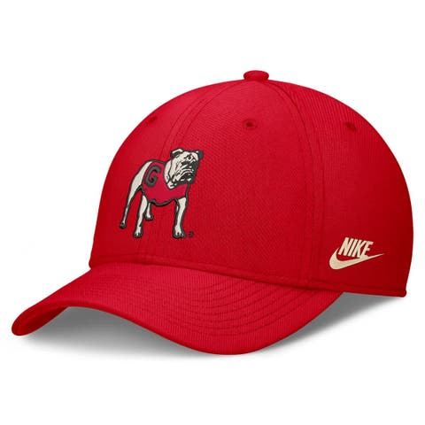 Men's Nike  Red Georgia Bulldogs Dri-FIT Vintage Rise Swooshflex Flex Hat