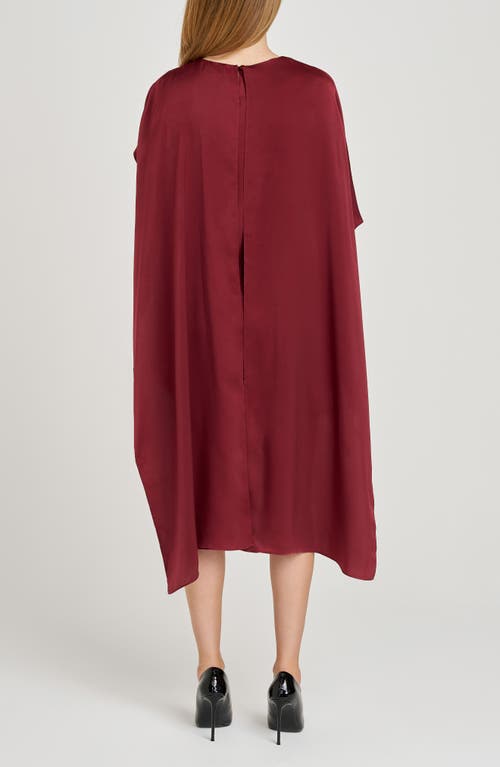Wayf X Sara Walker Elle Capelet Satin Minidress In Red