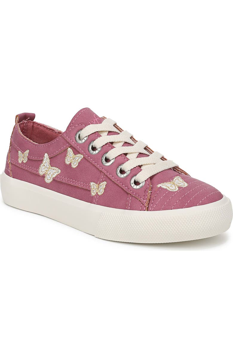 Blowfish Malibu Kids' Sadie Embroidered Butterfly Sneaker, Main, color, Mauve Pink