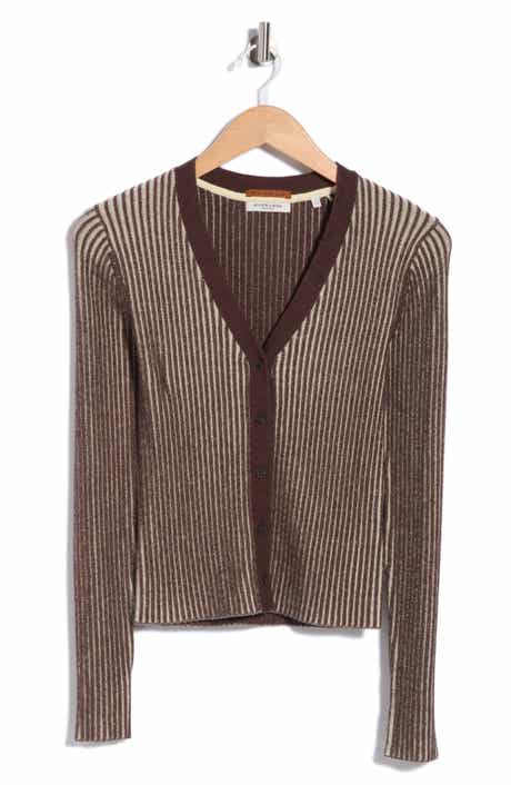 Ribbed V Neck Cardigan