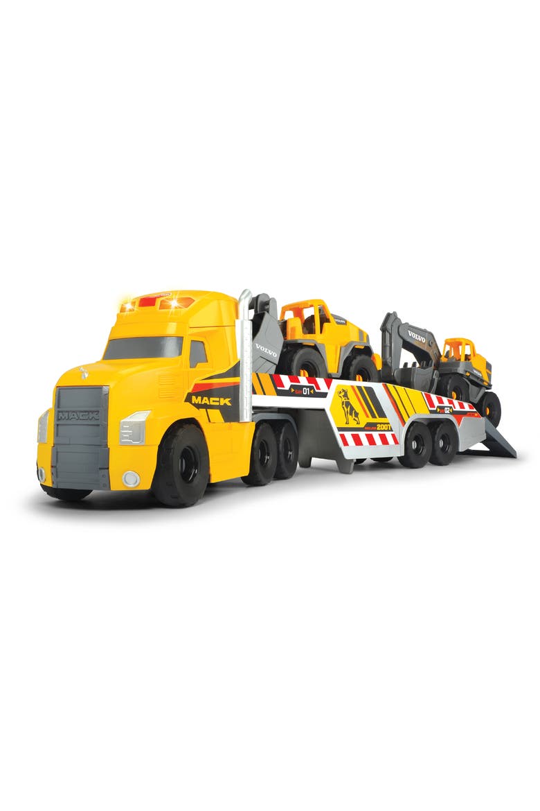 28 Inch Mack Truck With 2 Volvo Construction Trucks, Alternate, color, Multicolored