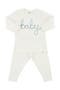"baby" Fog Embroidered Two Piece Set